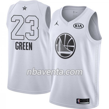 Camiseta Hombre Golden State Warriors Draymond Green 23 2018 All Star Jordan Brand Blanco Swingman